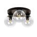 Потолочная люстра LED Levistella 756XPR150F-3 BK+CL (300), 3 плафона, E27, черный металл + прозрачное стекло LVS4167 фото 1