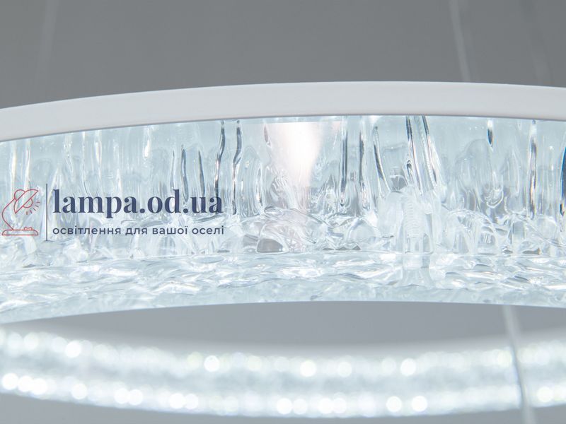 Подвесная LED люстра Diasha D9711/800+600+400WH белая, 148 W, с пультом, освещение до 30 м&sup2; D9711/800+600+400WH фото