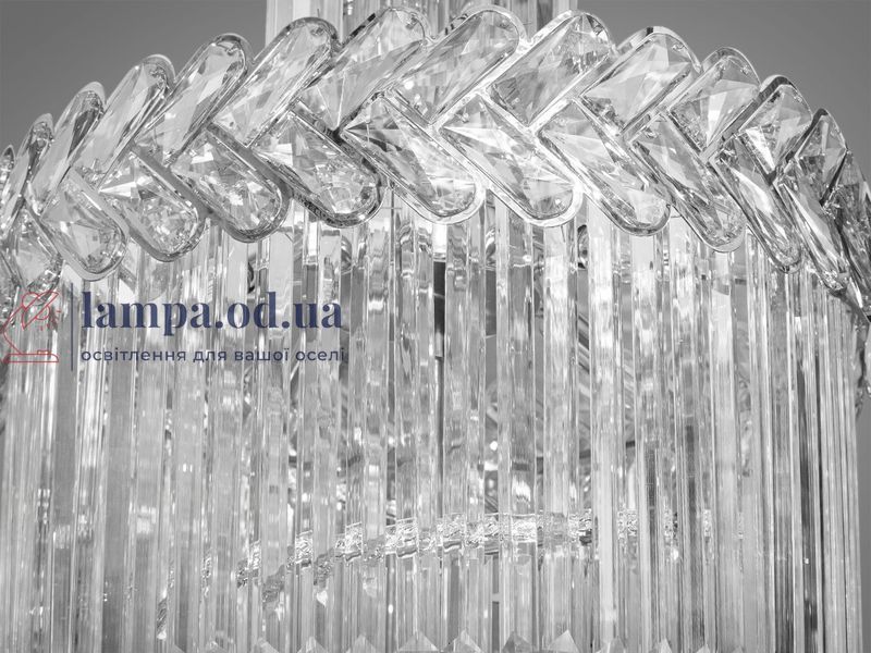 Люстра каскадна Diasha 82206/600xH1800HR, 26 ламп, E14, хром, 220V, висота 255 см, сучасний стиль для дому 82206/600xH1800HR фото