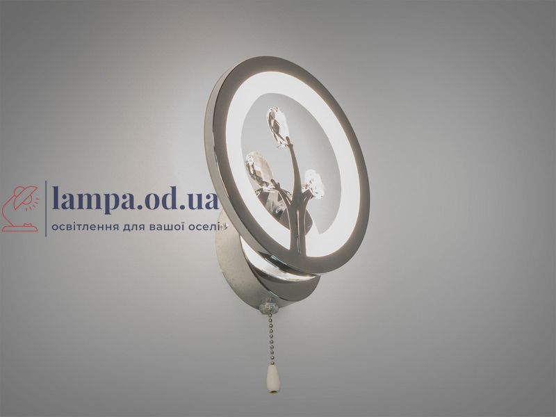 Декоративный светильник LED Diasha 8135/1HR, 16W, хром, прикроватный, IP20, 880 лм, высота 22 см, диаметр 19 см 8135/1HR фото