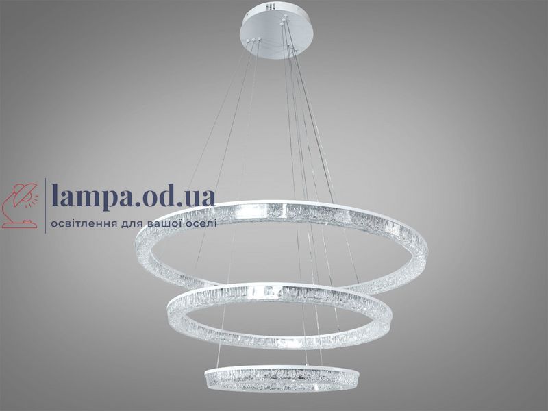 Подвесная LED люстра Diasha D9711/800+600+400WH белая, 148 W, с пультом, освещение до 30 м&sup2; D9711/800+600+400WH фото