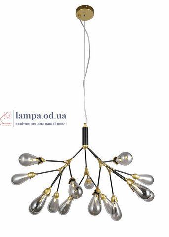 Потолочная люстра Levistella 918LP268-15 BK+BK, G4, 15 ламп, черный металл, современный стиль LVS3525 фото