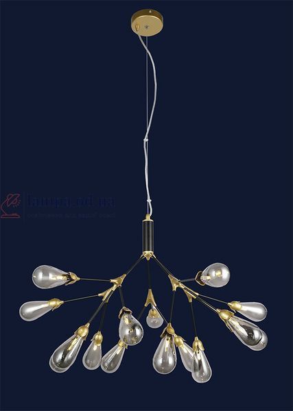 Потолочная люстра Levistella 918LP268-15 BK+BK, G4, 15 ламп, черный металл, современный стиль LVS3525 фото