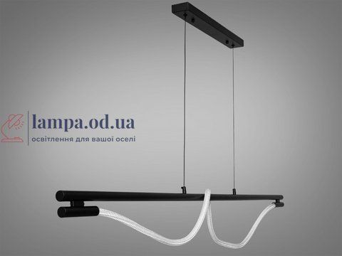 Потолочная люстра LED Diasha 9609-L1600BK Шланг, 20W, черная, регулируемая высота, современный стиль для коридора 9609-L1600BK фото