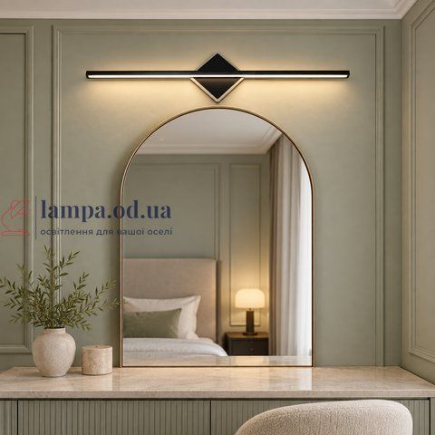 LED бра з лінійними променями Linisoln 7585-80, 20 Вт, чорний, 80 x 15 см 7585-80 фото