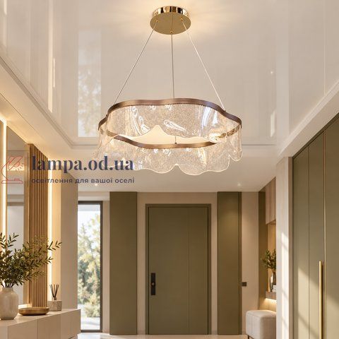 Підвісна LED люстра Artlight CG80072/500B-CF+GD, 42 Вт, кавовий сатин і золото, 50 см CG80072/500B-CF+GD фото