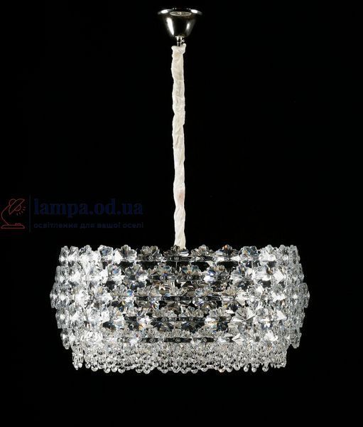 Підвісна кришталева люстра Splendid Ray L5748/600/10 (SLIVER), хром, 10 ламп E14, від 13-20 м&sup2; 30438271 фото