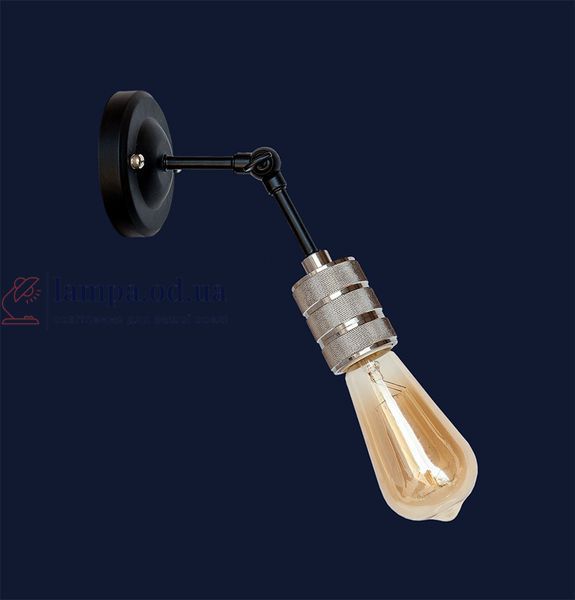 Бра настінне Levistella 752WF2101-1, E27, 60W, чорний, хромований патрон, сучасний стиль для дому LVS04183 фото