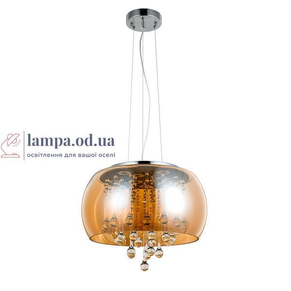 Подвесной светодиодный светильник Levistella 800P8057 LED (400x205) AM, LED 18 Вт, янтарное стекло, 3 режима света LVS7134 фото