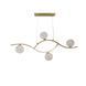 Люстра стельова LED Levistella 9098078-4 BRZ+LED, 4 лампи, бронзовий метал, сучасний стиль LVS3804 фото 1