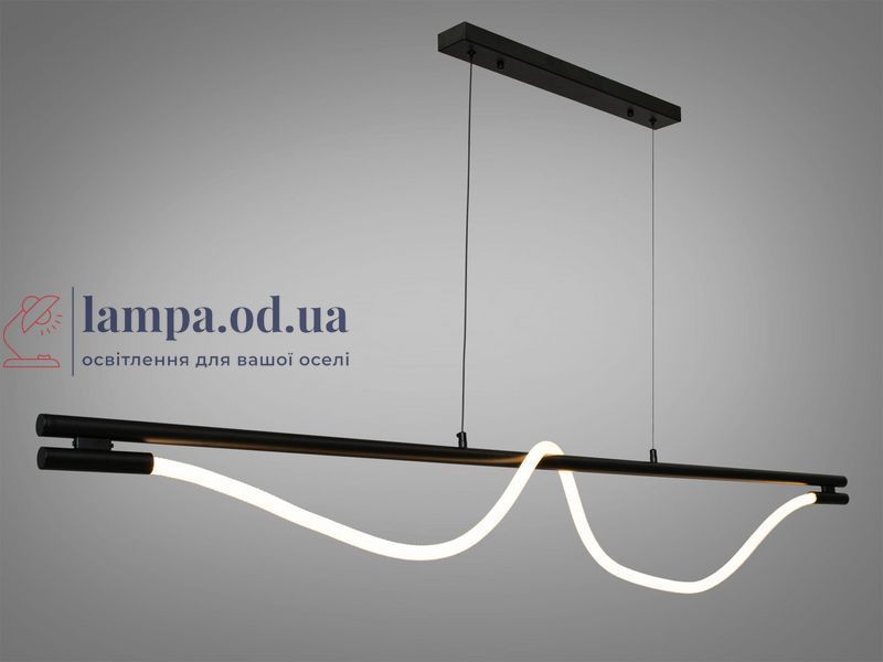Люстра стельова LED Diasha 9609-L1600BK Шланг, 20W, чорна, регульована висота, сучасний стиль для коридору, вітальні, спальні 9609-L1600BK фото