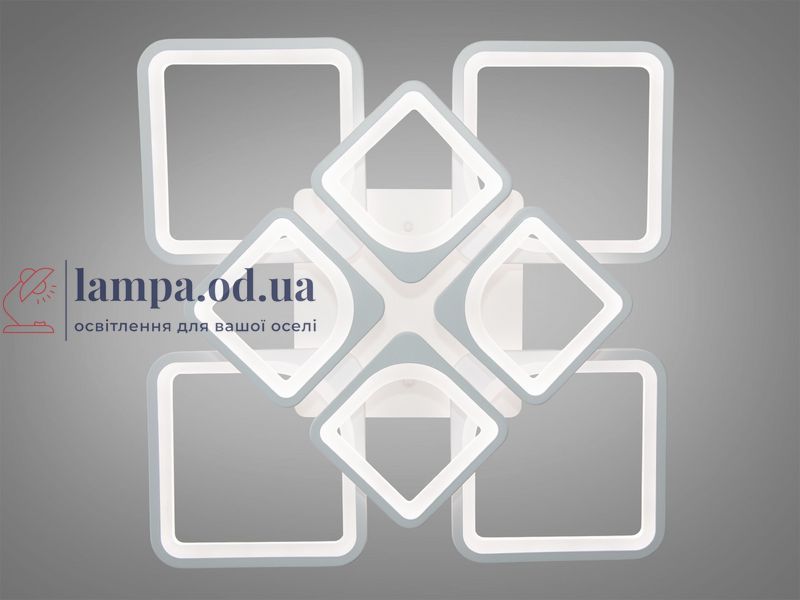 Потолочная LED-люстра Diasha H8060/4+4WH 135W, 60&times;60&times;14 см, 3 цвета света, белая H8060/4+4WH фото