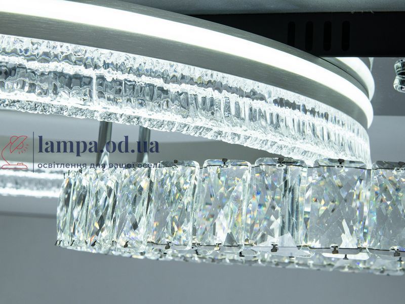 Потолочная LED люстра Diasha A8811/600+400B два кольца 120 Вт хром A8811/600+400B фото