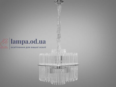Потолочная люстра квадратная Diasha 82208/500HR 6 ламп, E14, хром, 100 см, стекло, современный стиль 82208/500HR фото