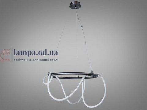 Стельова люстра LED Diasha 9752-D600BHR 4100K Ropelight, 32W, чорний хром, сучасний дизайн для коридору, вітальні, спальні, кухні 9752-D600BHR 4100K фото