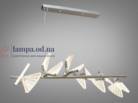 Подвесной светильник LED Diasha Y8022L-6HR Бабочки, 48W, хром, современный стиль для коридора, гостиной, спальни, офиса Y8022L-6HR фото