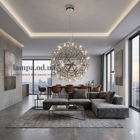 Эффектный подвесной LED-светильник в стиле лофт Levistella 792D1152-92 (600) хром 22Вт нейтральный свет LVS6489 фото
