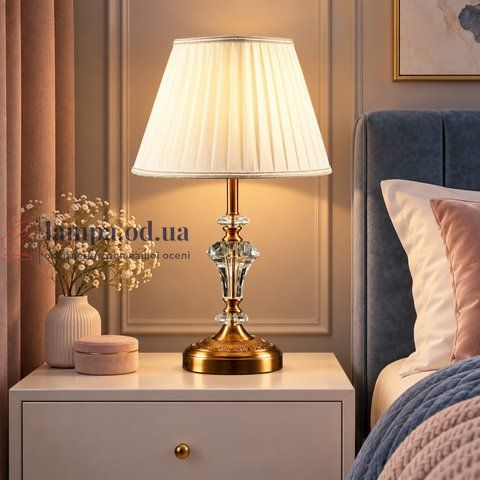 Настільна лампа з плісированим абажуром Splendid Ray NTL4629-1 (COPPER) (A+B), E14, 40 Вт, бронза, 58 см 30437751 фото