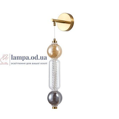 Бра настінне LED Levistella 788W39316 AB+SM+AM+CL, 5W, 4000K, скло, сучасний стиль для дому LVS5520 фото