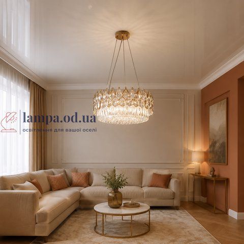 Подвесная хрустальная люстра Splendid Ray L5749-500/5 (FGD), золото, 5 ламп E14, от 10-18 м&sup2; 30438288 фото