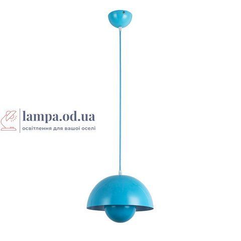 Подвесной светильник Levistella 909XL905-1 BLUE, E27, диаметр 250мм, металл, синий, для гостиной LVS5807 фото