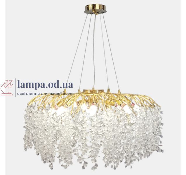 Підвісна люстра Гліцинія Artlight 6822-800GD на 12 ламп E14 з прозорим та матовим склом 6822-800GD фото