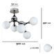 Потолочная люстра LED Levistella 7529817-5 CR+WH, 5 плафонов, G9, хром, белый, современный стиль для дома LVS4558 фото 2