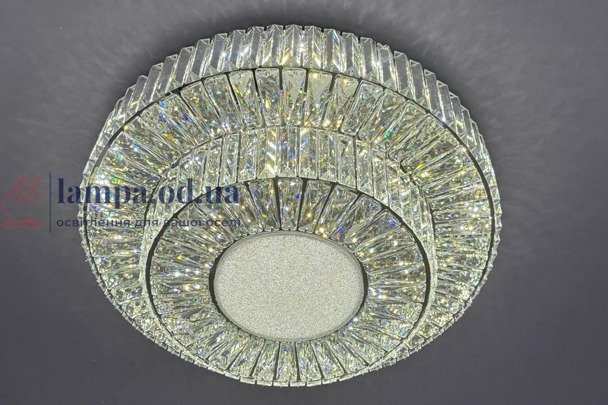 Роскошная потолочная LED люстра хрустальная для гостиной Linisoln 9898-600 серебро 60 см 160W 9898-600 фото