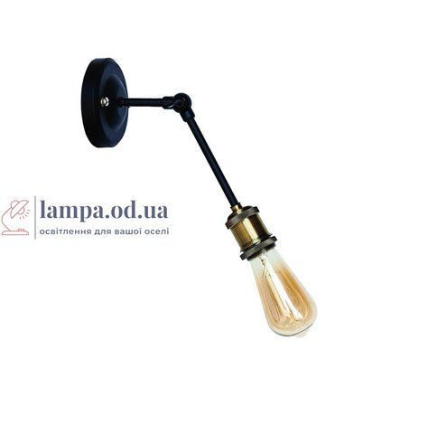 Бра настінне Levistella 752WG1103-1, E27, 60W, чорний з бронзовим патроном, метал, для дому LVS04200 фото