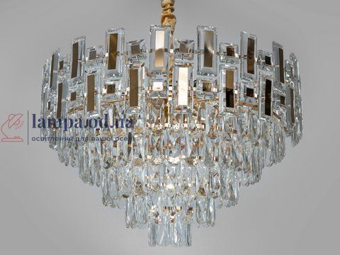 Потолочная люстра кристаллическая Diasha 2018/600SGD 11 ламп, E14, золото, высота 115 см, современный стиль для зала 2018/600SGD фото