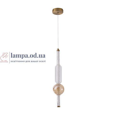 Светильник підвісний LED Levistella 788P39319 AB+CL+AM, 7W, 4000K, скло, вінтажний стиль для вітальні LVS5517 фото