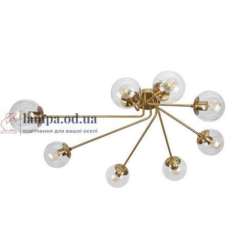 Потолочна люстра Levistella 7529803-8 BRZ+CL, E27, 8 плафонів, бронзовий, прозоре скло, сучасний стиль LVS4922 фото
