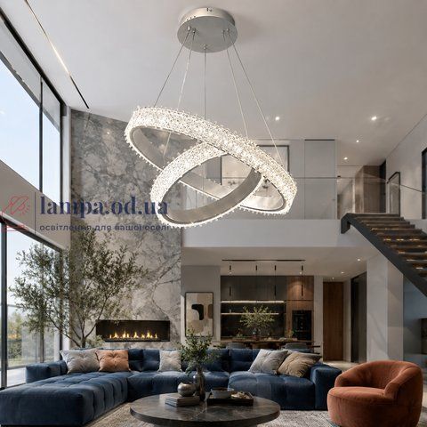 Светодиодная подвесная люстра Artlight WG5129/60+40WH, 56 Вт, белая WG5129/60+40WH фото
