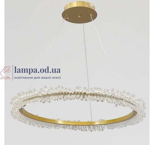 Круглая подвесная светодиодная люстра Artlight 2055/600GD золотой сатин с декоративным кольцом 28W 2055/600GD фото