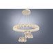 Подвесная LED люстра с 3 кольцами и хрустальным каскадом Linisoln 2808-3 WH, 55 Вт, белый, 50 см, 10-12 м&sup2; 2808-3 WH фото 2