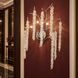 Хрустальное настенное бра Artlight P6022/3WCH в цвете хром на 3 лампы G9 с прозрачными подвесками P6022/3WCH фото 1