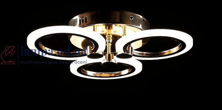 Потолочная люстра LED Splendid Ray LK65/3, 80W, золото, белый, современный стиль с пультом, диммером 30420843 фото