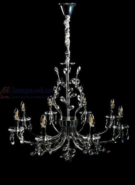 Класична люстра-свічка Splendid Ray L9031/8 (silver) хром, 8 ламп, &Oslash;80 см 30421448 фото
