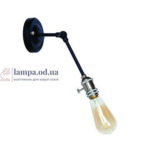 Бра настінне Levistella 752WG1501-1, E27, чорний, хромований патрон, сучасний стиль LVS04216 фото