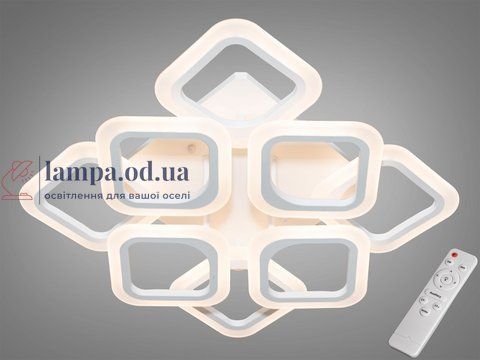 Светодиодная люстра Diasha AS8060/4+4WH 80W, 4400 лм, белая, минималистичный стиль для гостиной, спальни, офиса AS8060/4+4WH фото