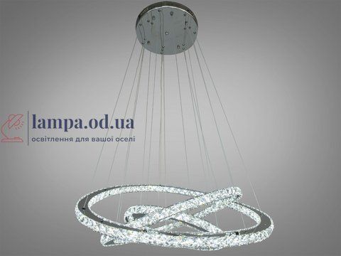 Потолочная люстра LED Diasha 7201-9W/750+580+400HR 105W, 75 см, с пультом, IP20, современный стиль, дизайнерская кристаллическая 7201-9W/750+580+400HR фото