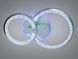Стильна стельова LED-люстра для спальні Diasha 8180/2HR, хром, 55 W, 33&times;53 см, підсвітка 8180/2HR LED 3color dim фото 4