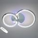 Стильна стельова LED-люстра для спальні Diasha 8180/2HR, хром, 55 W, 33&times;53 см, підсвітка 8180/2HR LED 3color dim фото 1