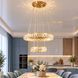 LED люстра кришталеві кільця Splendid Ray LC616/500+300/2, 60 Вт, золото, 50/30 см, 10-18 м&sup2; 30440603 фото 1