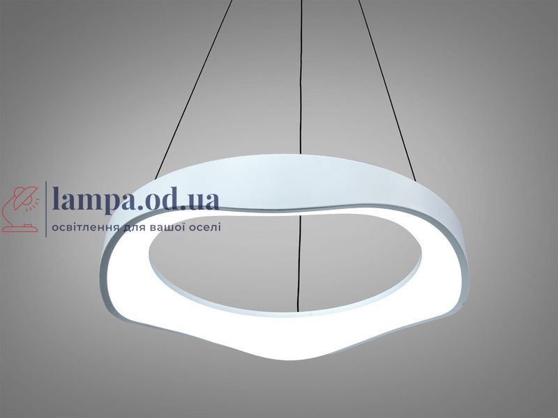 Современная подвесная LED люстра волна для кухни Diasha 0471A WH белая 50 см 36W регулируемая по высоте 0471A WH фото