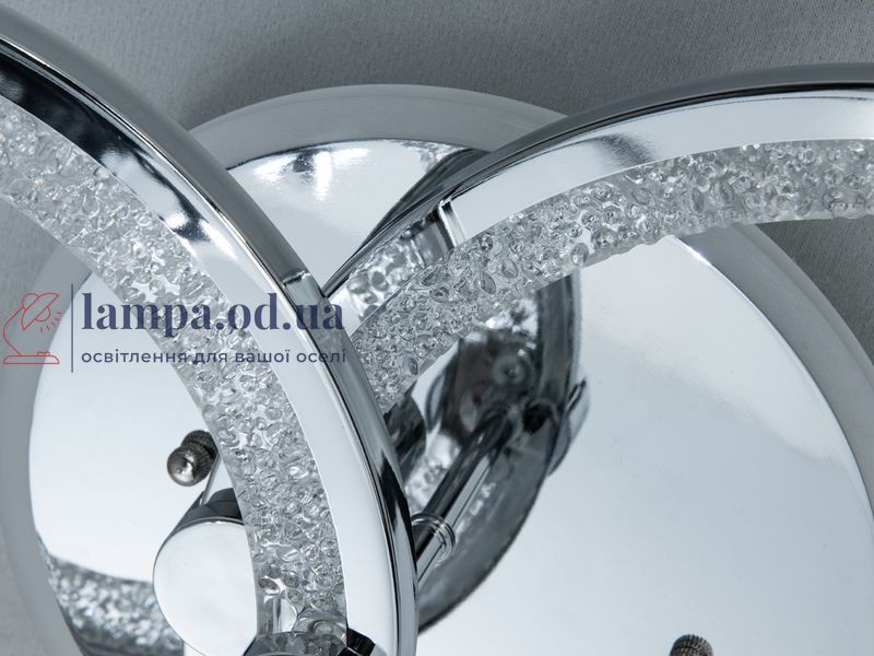 Стильна стельова LED-люстра для спальні Diasha 8180/2HR, хром, 55 W, 33&times;53 см, підсвітка 8180/2HR LED 3color dim фото