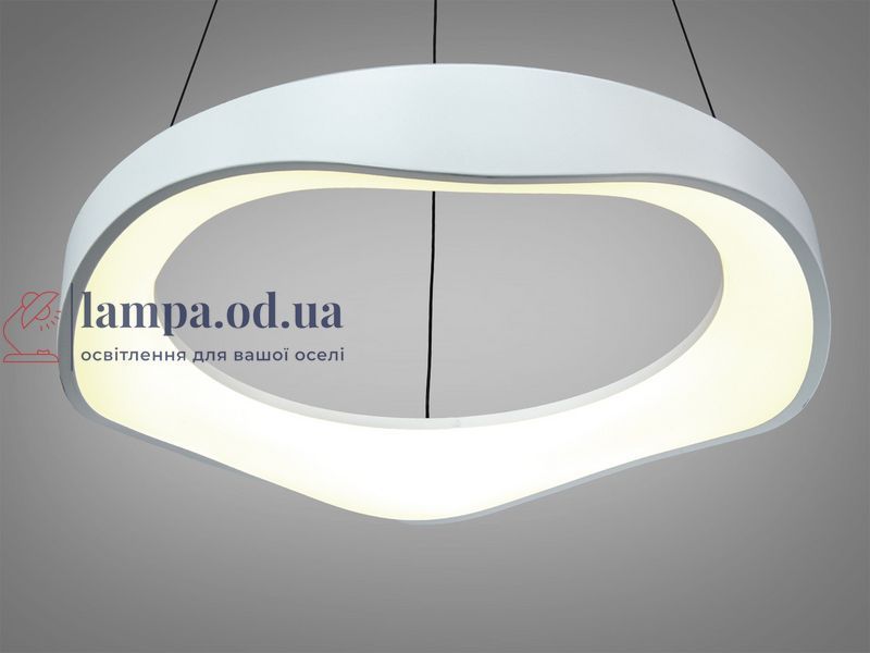 Современная подвесная LED люстра волна для кухни Diasha 0471A WH белая 50 см 36W регулируемая по высоте 0471A WH фото