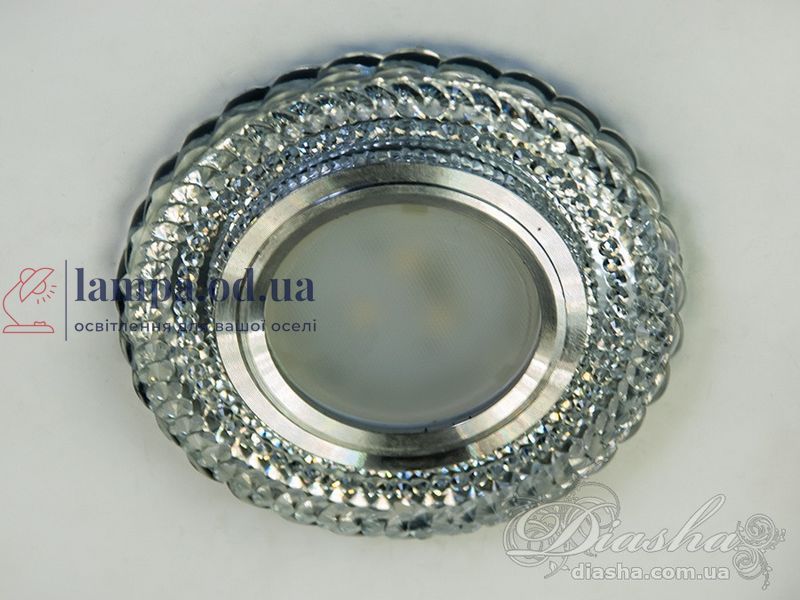 Точковий світильник LED Diasha 2107S WH MR16, 40W, діаметр 9 см, IP20, метал + скло, сучасний стиль для дому 2107S WH фото