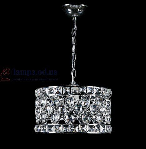 Люстра стельова Splendid Ray L397/1L (24) CR, 1xE27, 40W, 45см, хром, білий, метал, кришталь, сучасний стиль для дому 30426030 фото