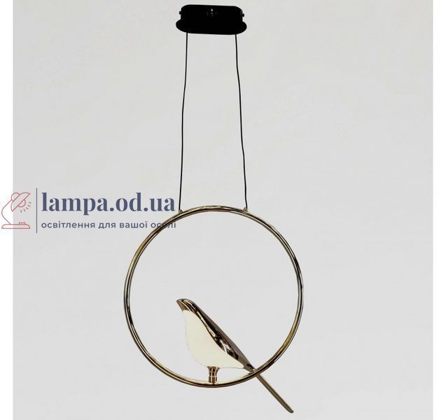 Світлодіодна підвісна люстра Artlight 21130/1GD з декоративною птицею, 5 Вт, золото + чорний 21130/1GD фото